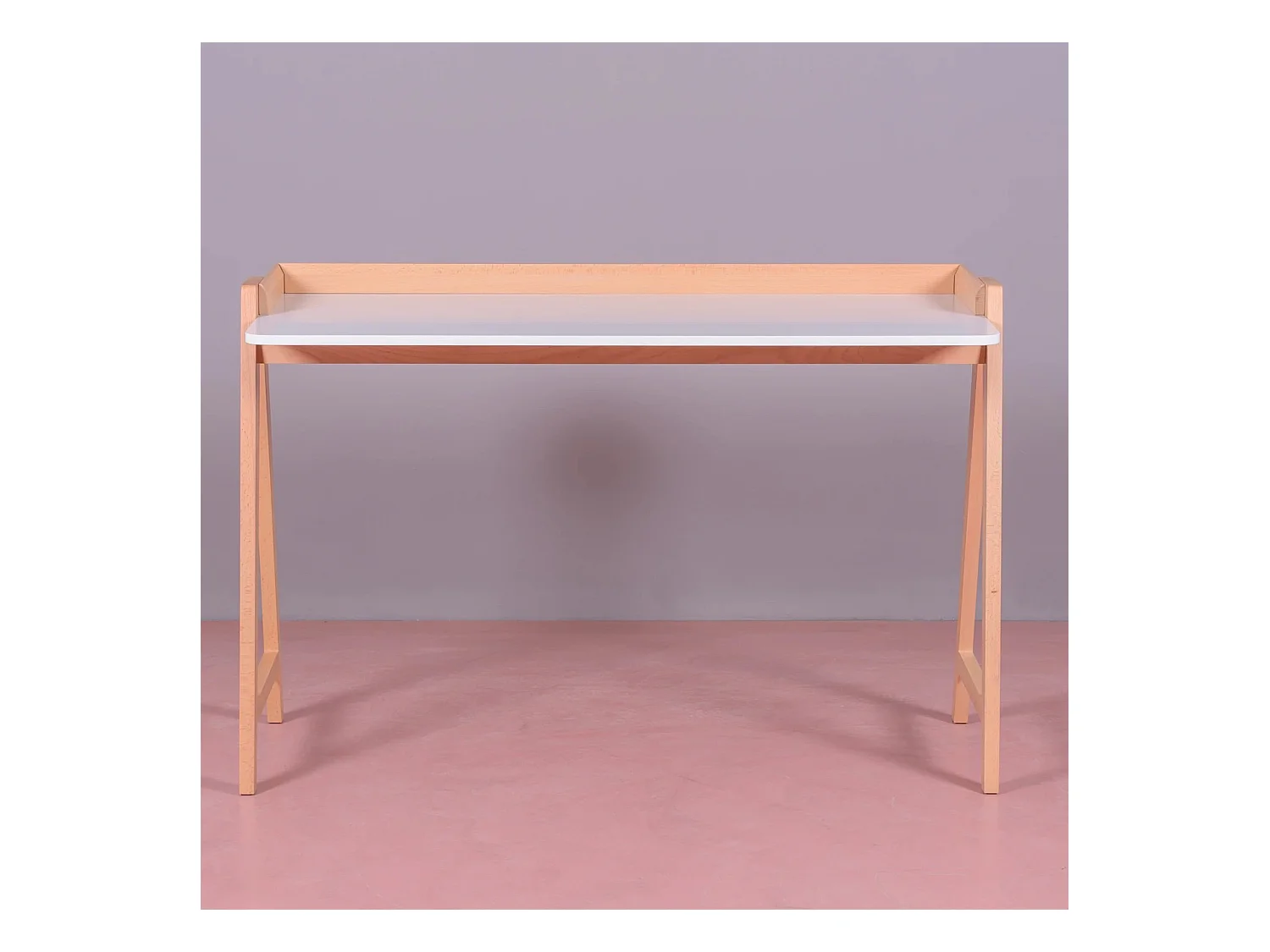 Mesa minimalista de madeira de carvalho - Pop - Branco