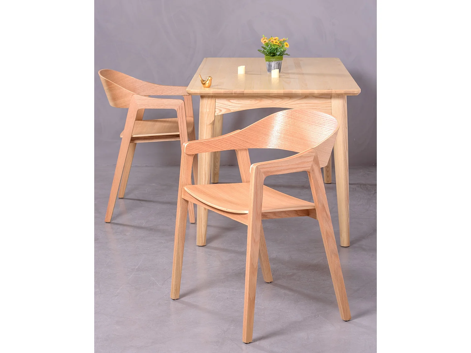 Scandinavische stoel in eikenhout met armleuningen - Soho - Eik