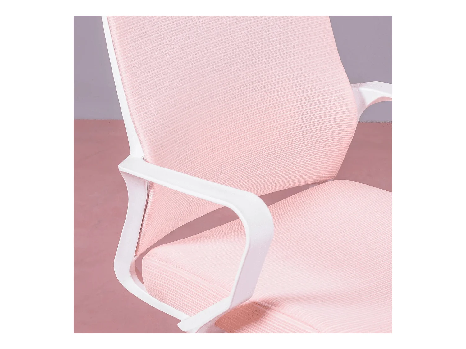 Sedia da scrivania ergonomica con ruote e braccioli - Mesh - Rosa