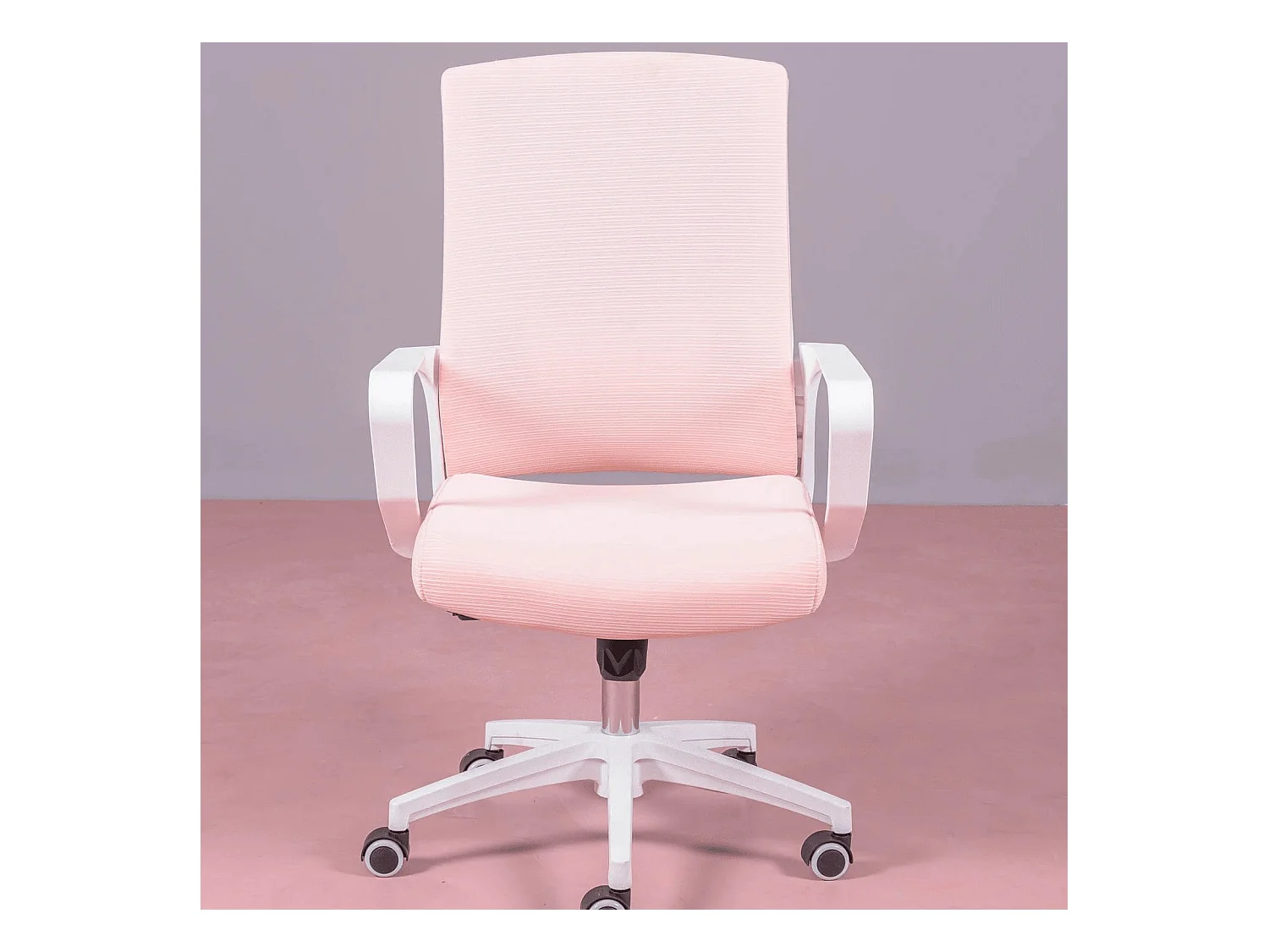 Sedia da scrivania ergonomica con ruote e braccioli - Mesh - Rosa