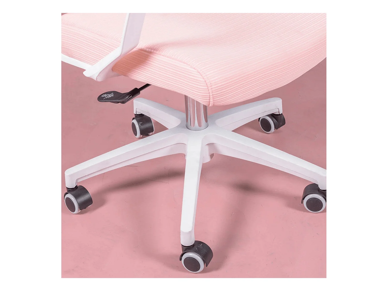 Sedia da scrivania ergonomica con ruote e braccioli - Mesh - Rosa