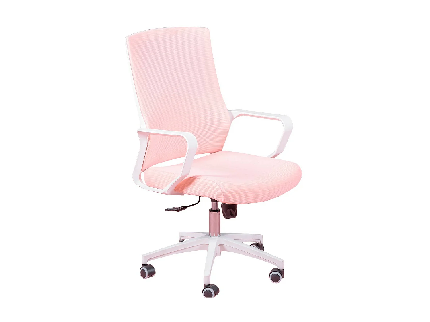 Ergonomischer Schreibtischstuhl mit Rollen und Armlehnen - Mesh - Rosa