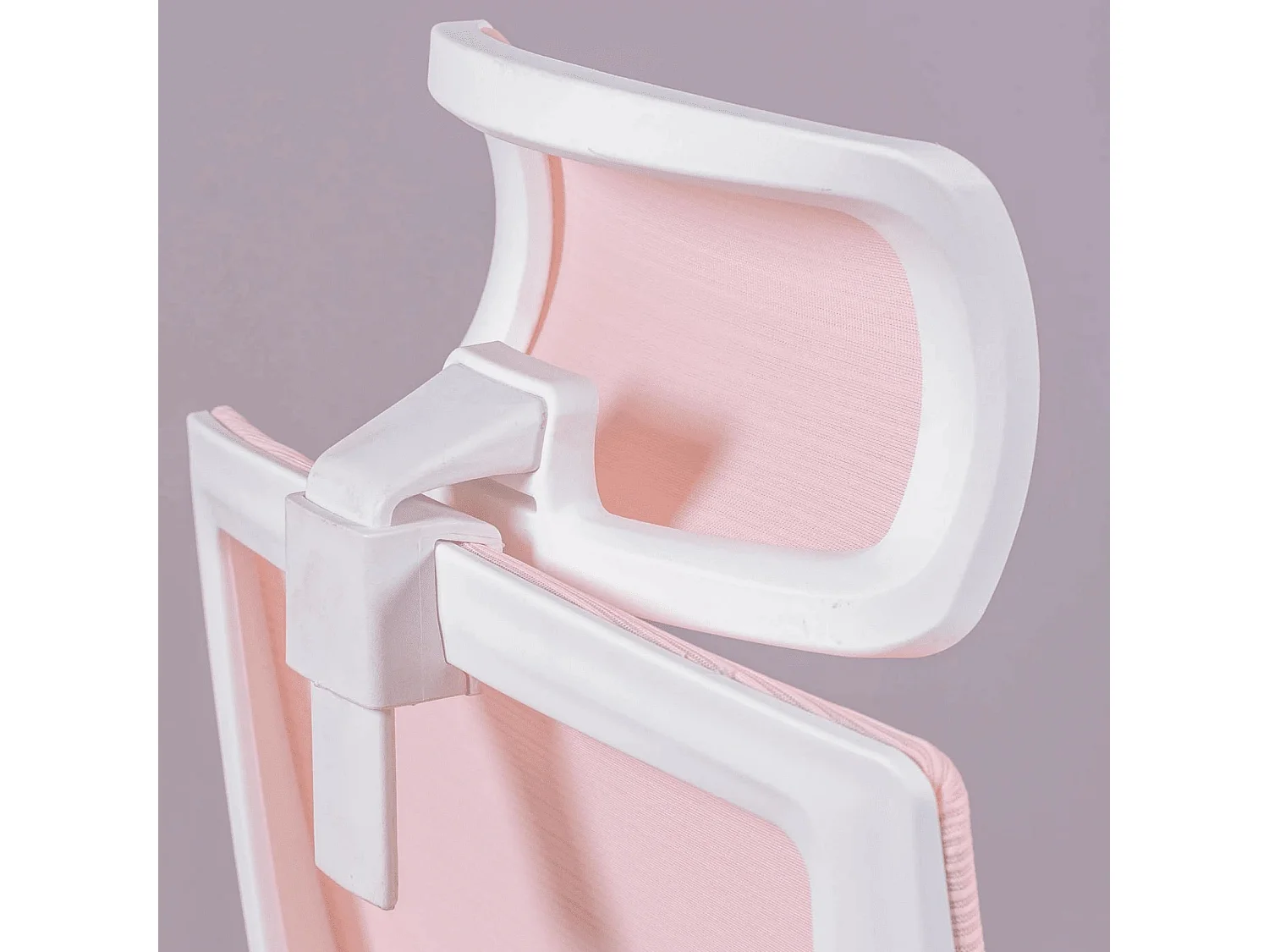 Ergonomische bureaustoel van ademend mesh en verstelbare hoofdsteun - Mesh - Roze