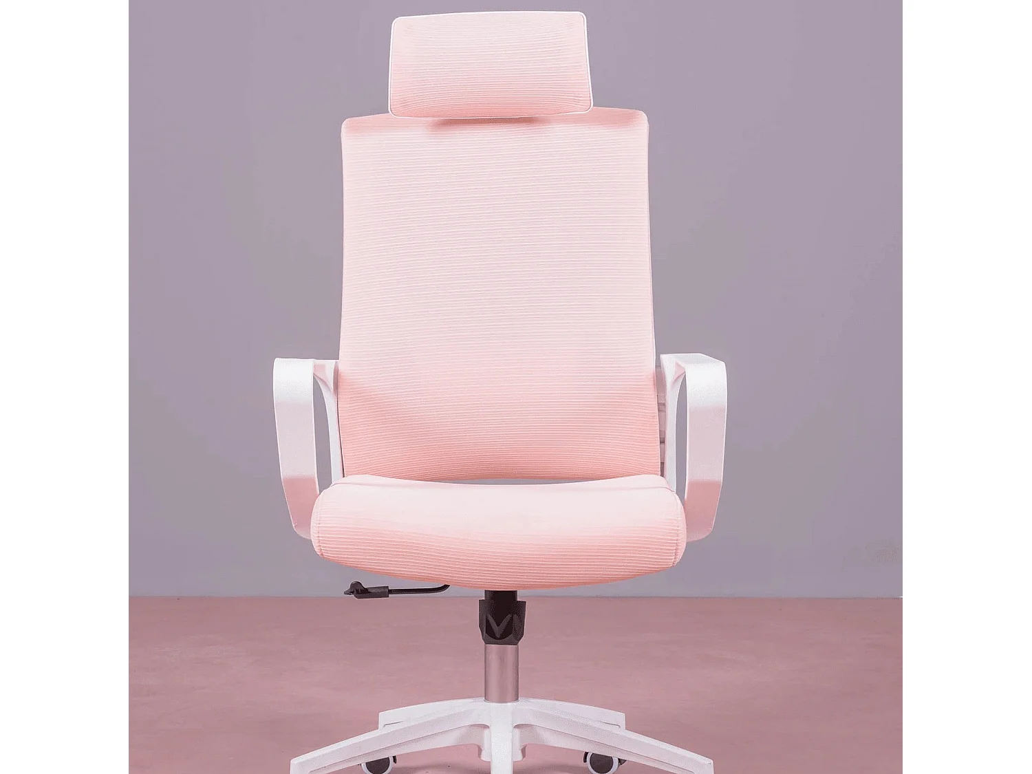 Ergonomische bureaustoel van ademend mesh en verstelbare hoofdsteun - Mesh - Roze