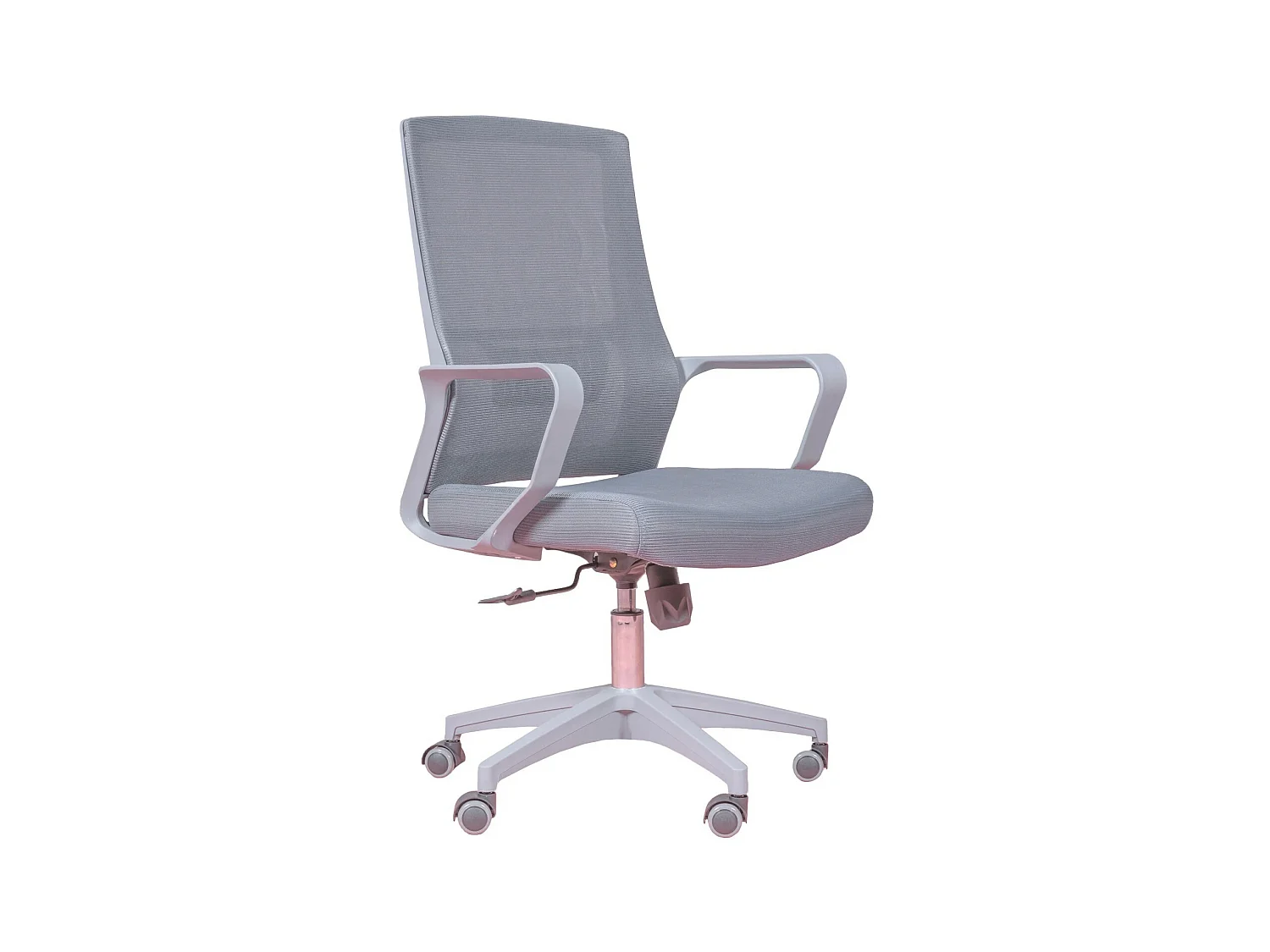 Chaise de bureau ergonomique réglable en mesh respirante aux finitions grises - Mesh - Gris foncé