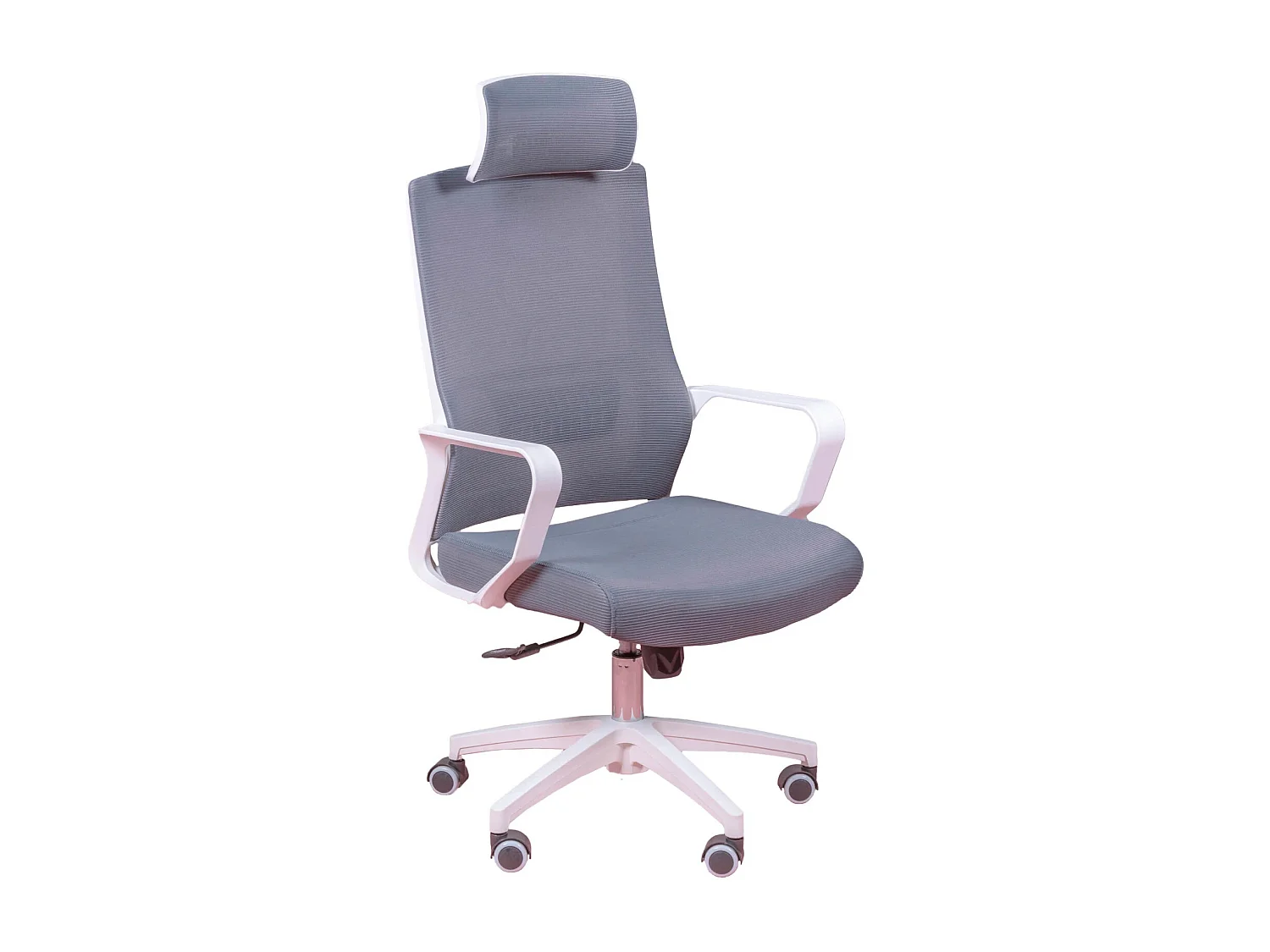 Ergonomischer Schreibtischstuhl aus atmungsaktivem mesh und verstellbarer Kopfstütze - Mesh - Dunkelgrau