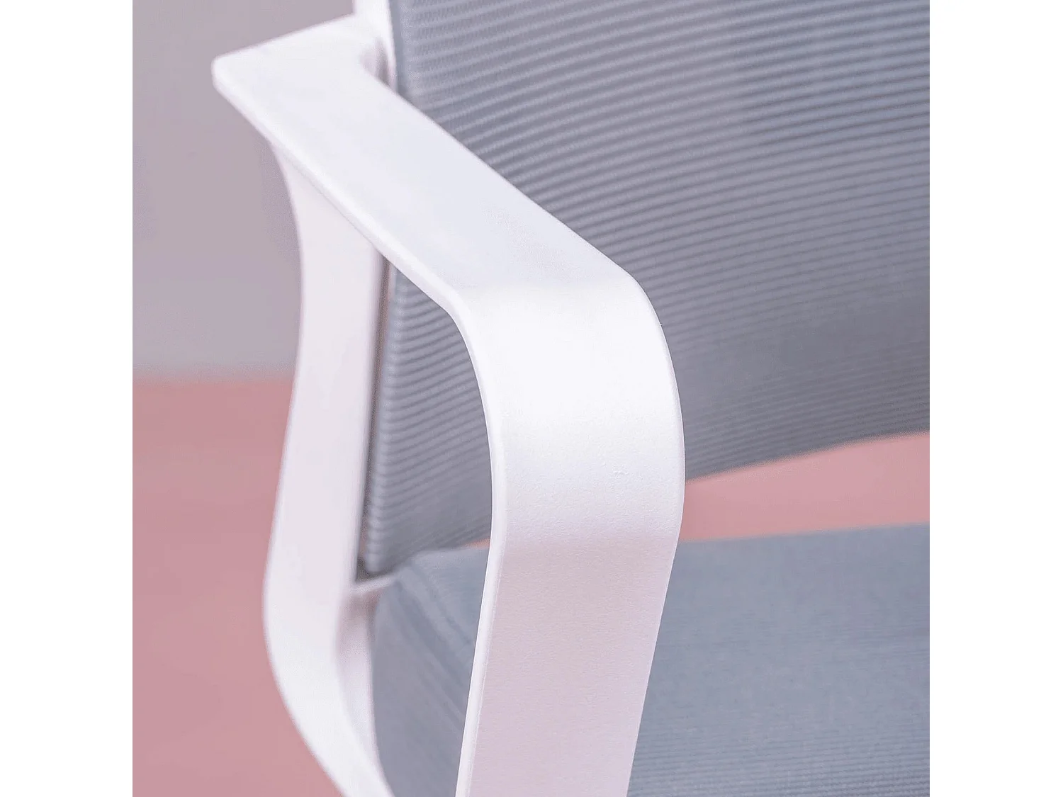 Ergonomischer Schreibtischstuhl aus atmungsaktivem mesh und verstellbarer Kopfstütze - Mesh - Dunkelgrau