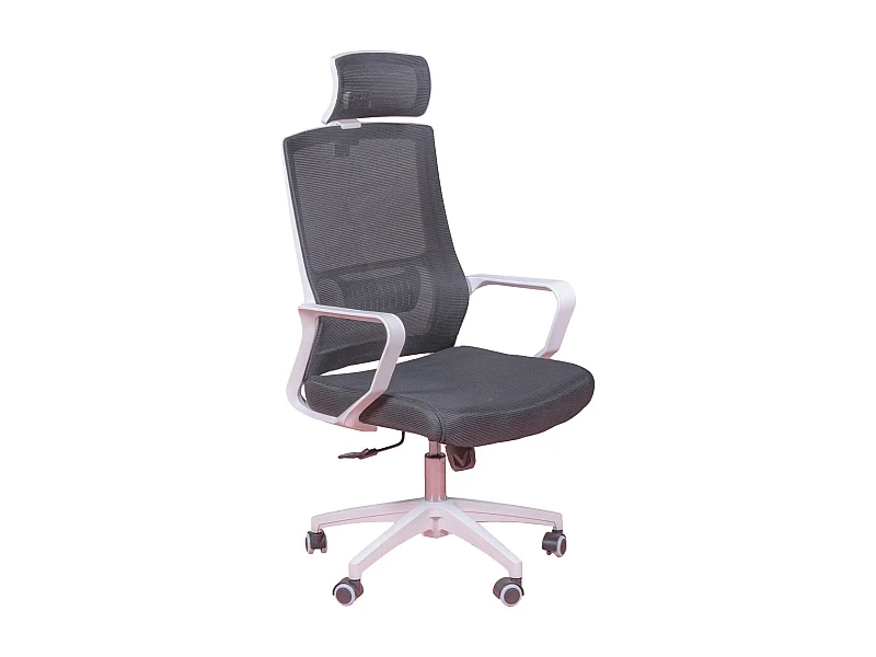 Silla de escritorio ergonómica en malla transpirable y reposacabezas ajustable - Mesh - Negro