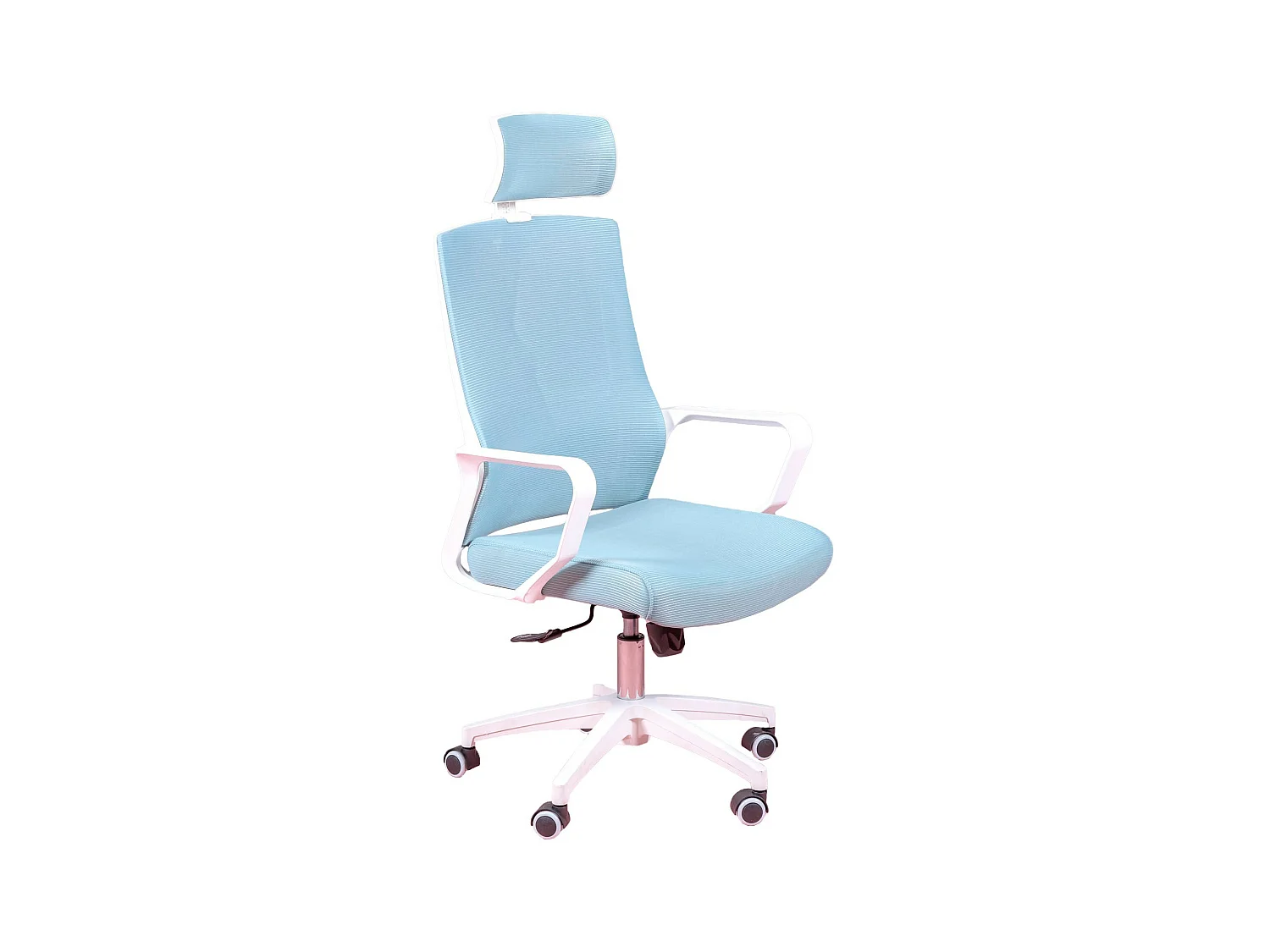 Chaise de bureau ergonomique en mesh respirante et appui-tête réglable - Mesh - Bleu