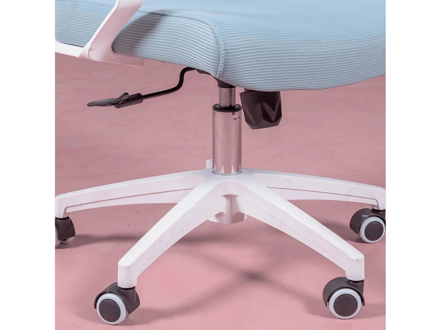 Chaise de bureau ergonomique en mesh respirante et appui-tête réglable - Mesh - Bleu