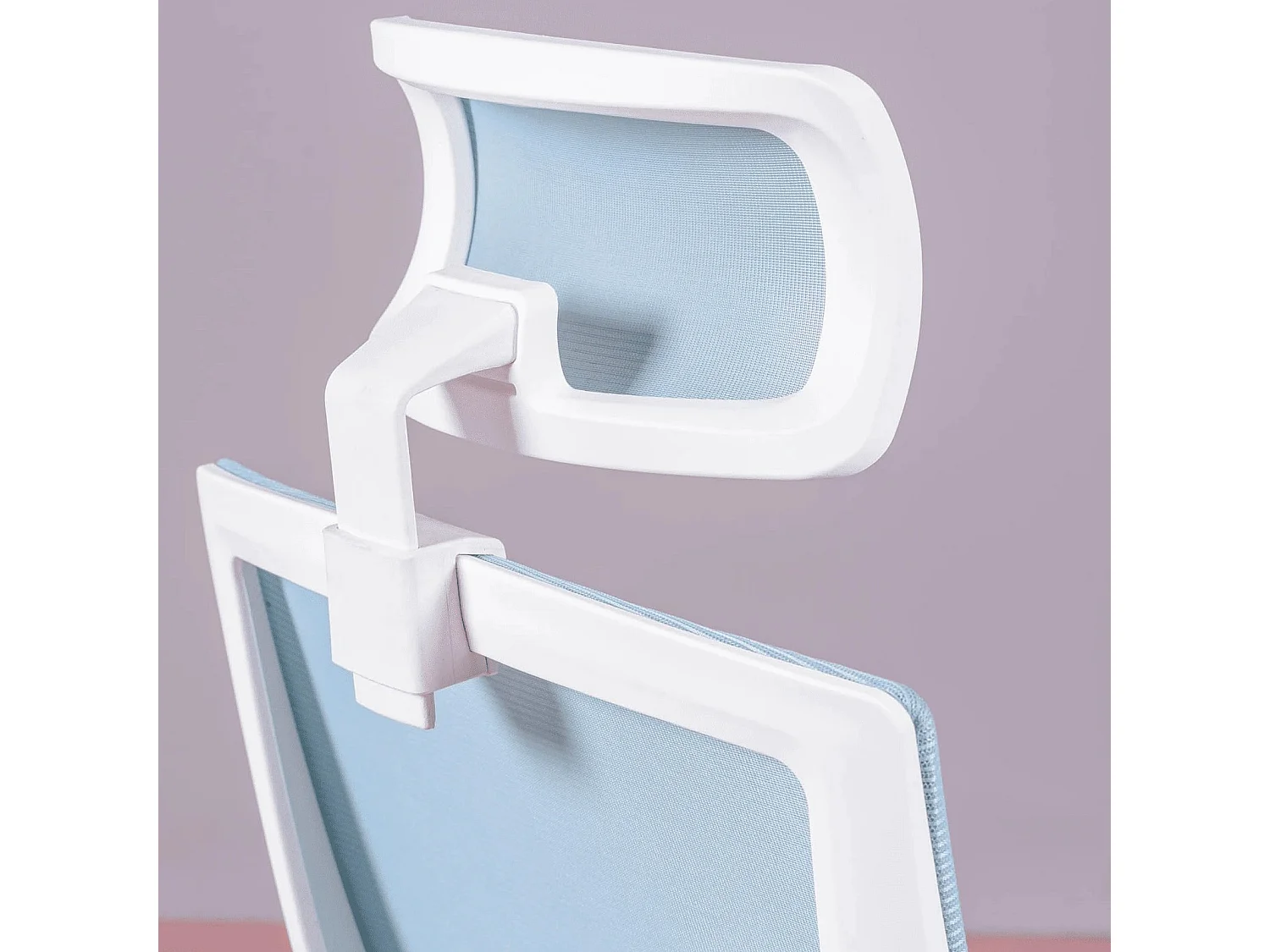 Chaise de bureau ergonomique en mesh respirante et appui-tête réglable - Mesh - Bleu