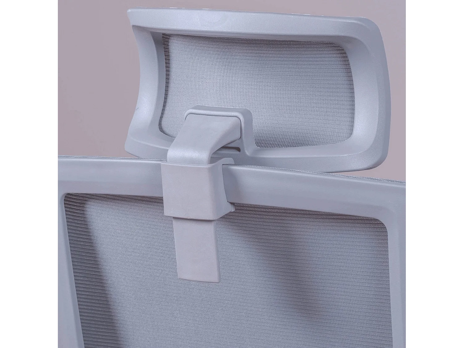 Ergonomischer Bürostuhl aus atmungsaktivem mesh mit grauen Oberflächen und verstellbarer Kopfstütze - Mesh - Dunkelgrau