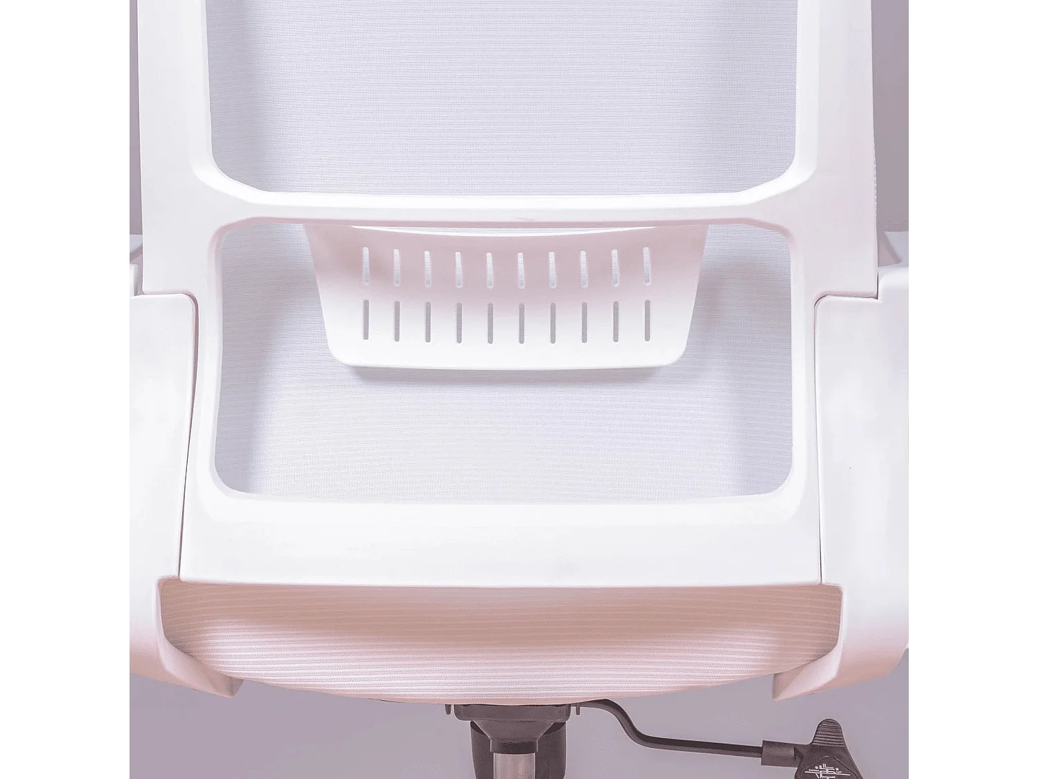 Chaise de bureau ergonomique avec roulettes et accoudoirs - Mesh - Blanc