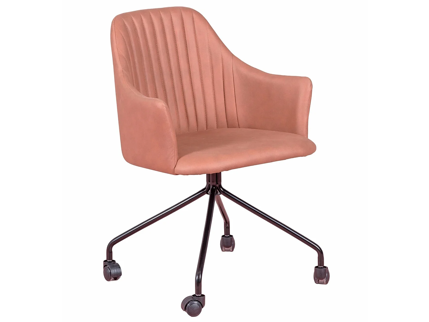 Vintage stoffen gestoffeerde bureaustoel - Skyline - Oranje