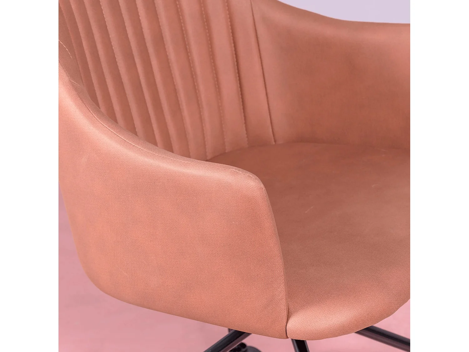 Vintage stoffen gestoffeerde bureaustoel - Skyline - Oranje