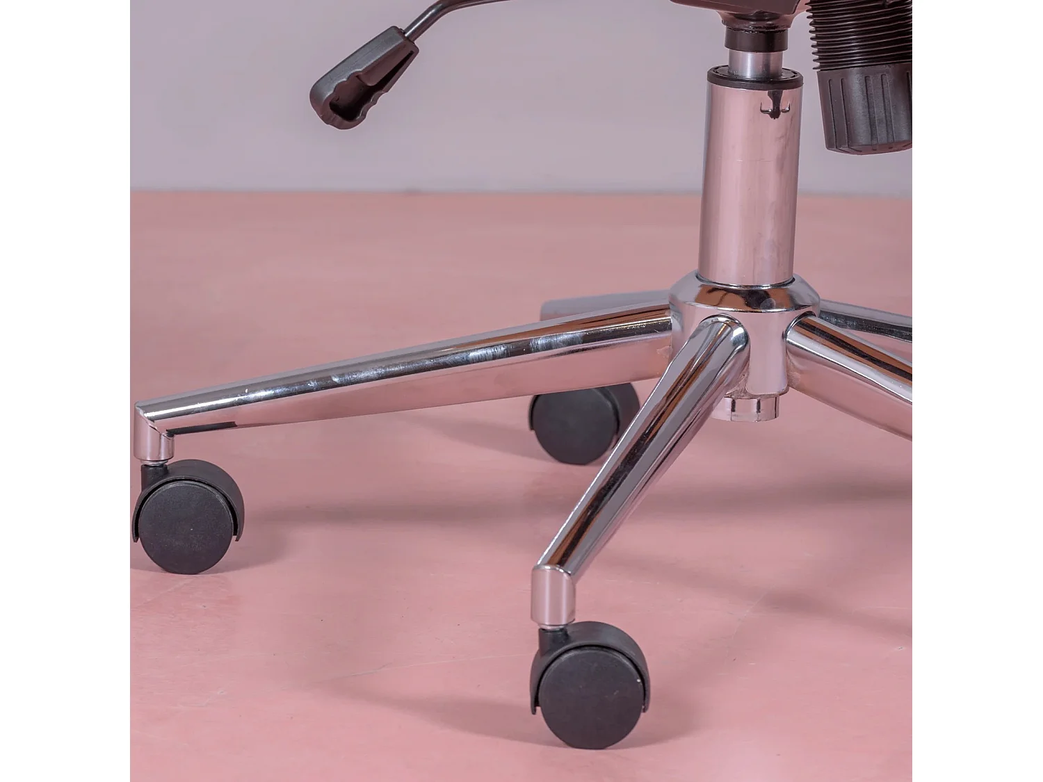 Design bureaustoel met licht esdoornhout en bekleed met kunstleer - Nordic - Wit