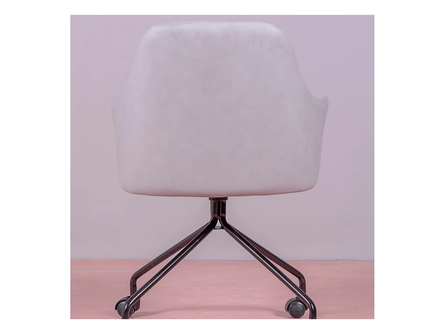 Vintage Bürostuhl mit Stoffpolsterung - Skyline - Hellgrau