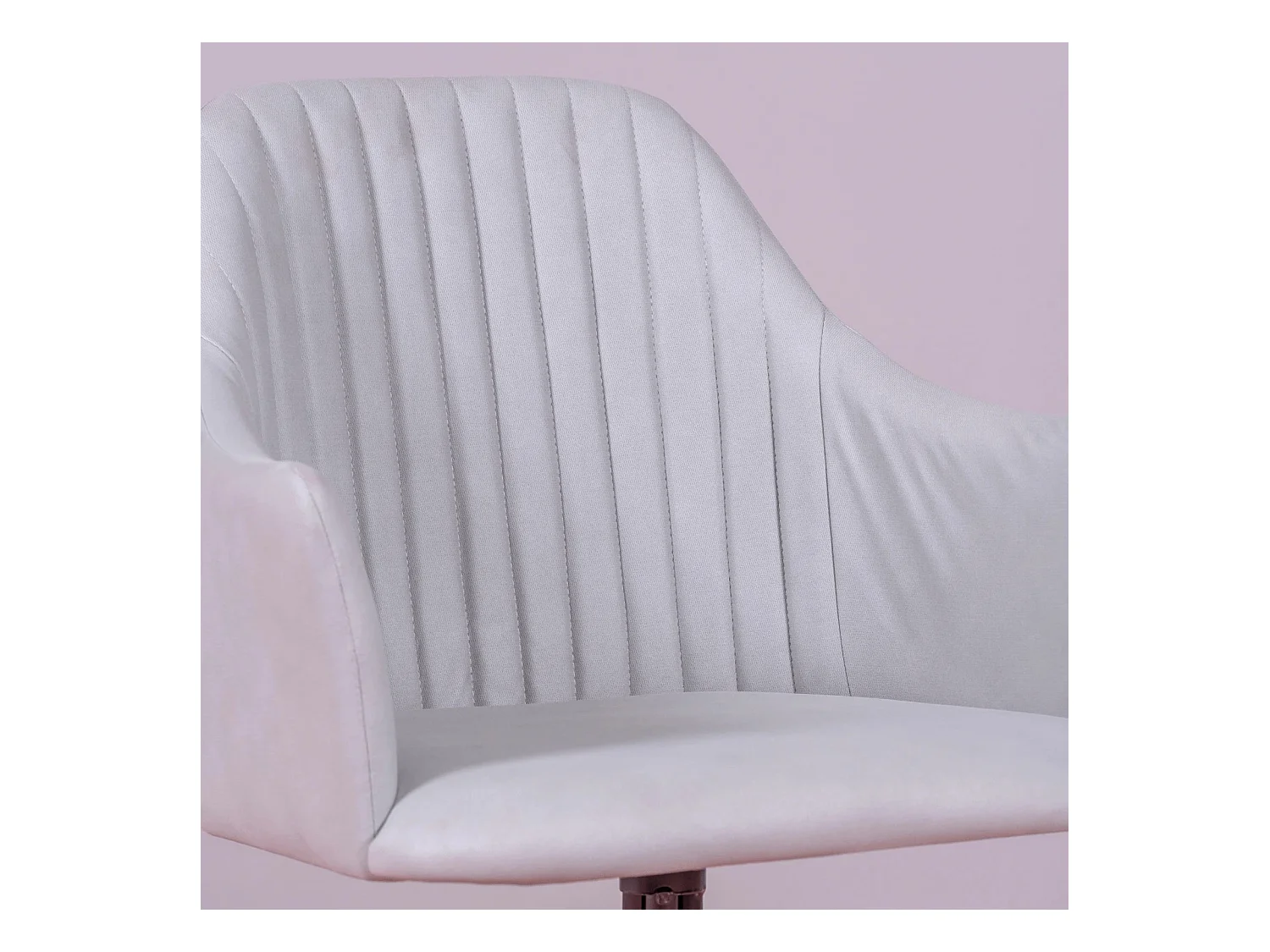 Vintage Bürostuhl mit Stoffpolsterung - Skyline - Hellgrau