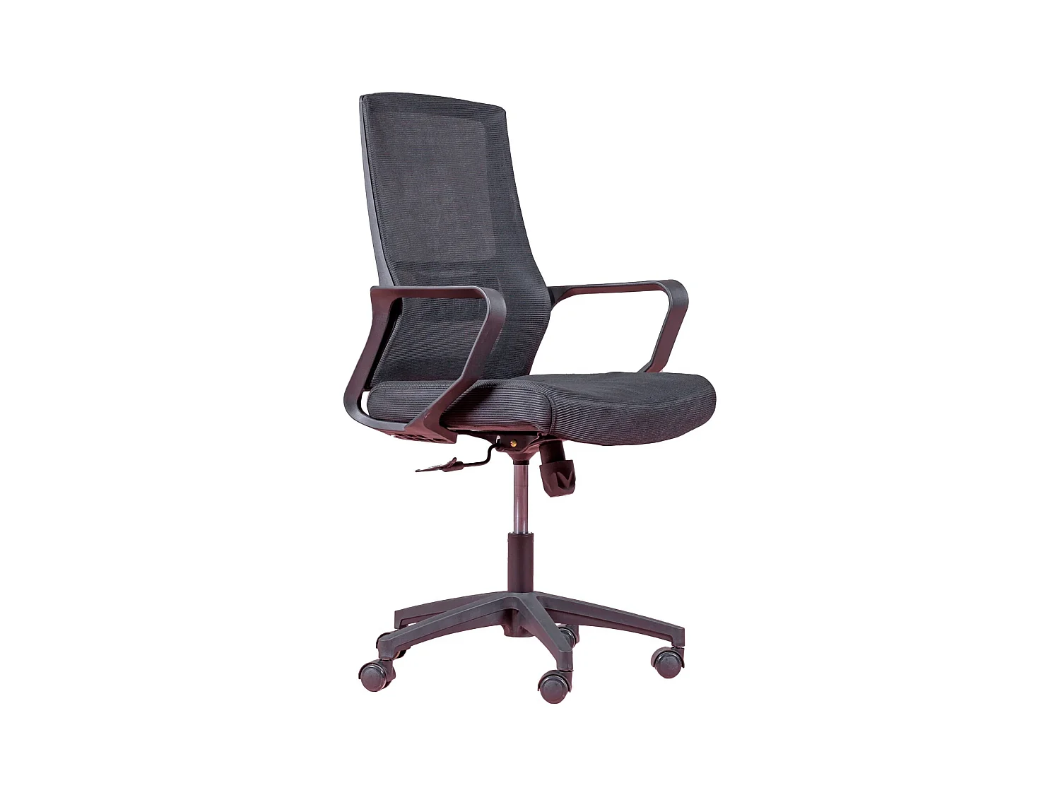 Chaise de bureau ergonomique réglable en mesh respirante finitions noires - Mesh - Noir