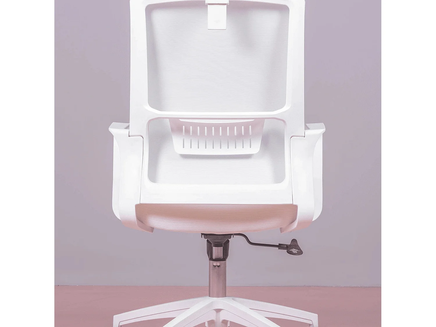 Chaise de bureau ergonomique en mesh respirante et appui-tête réglable - Mesh - Blanc