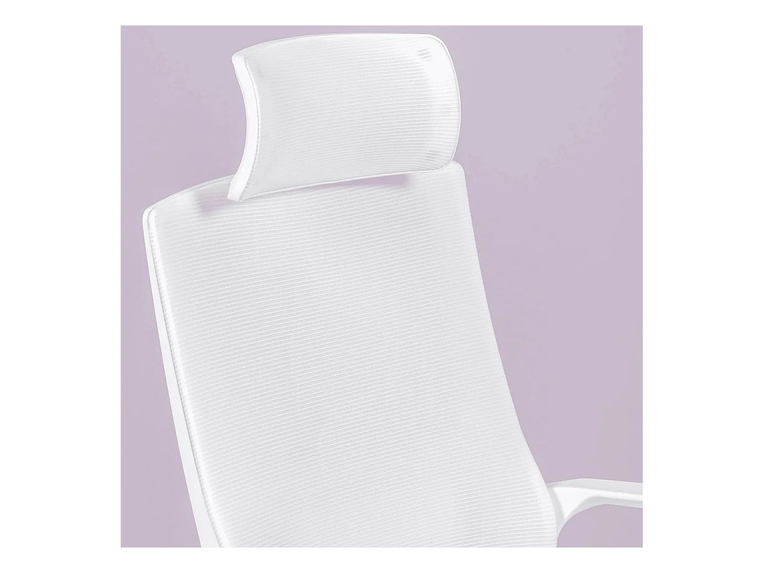 Cadeira de secretária ergonómica em mesh respirável e apoio de cabeça ajustável - Mesh - Branco