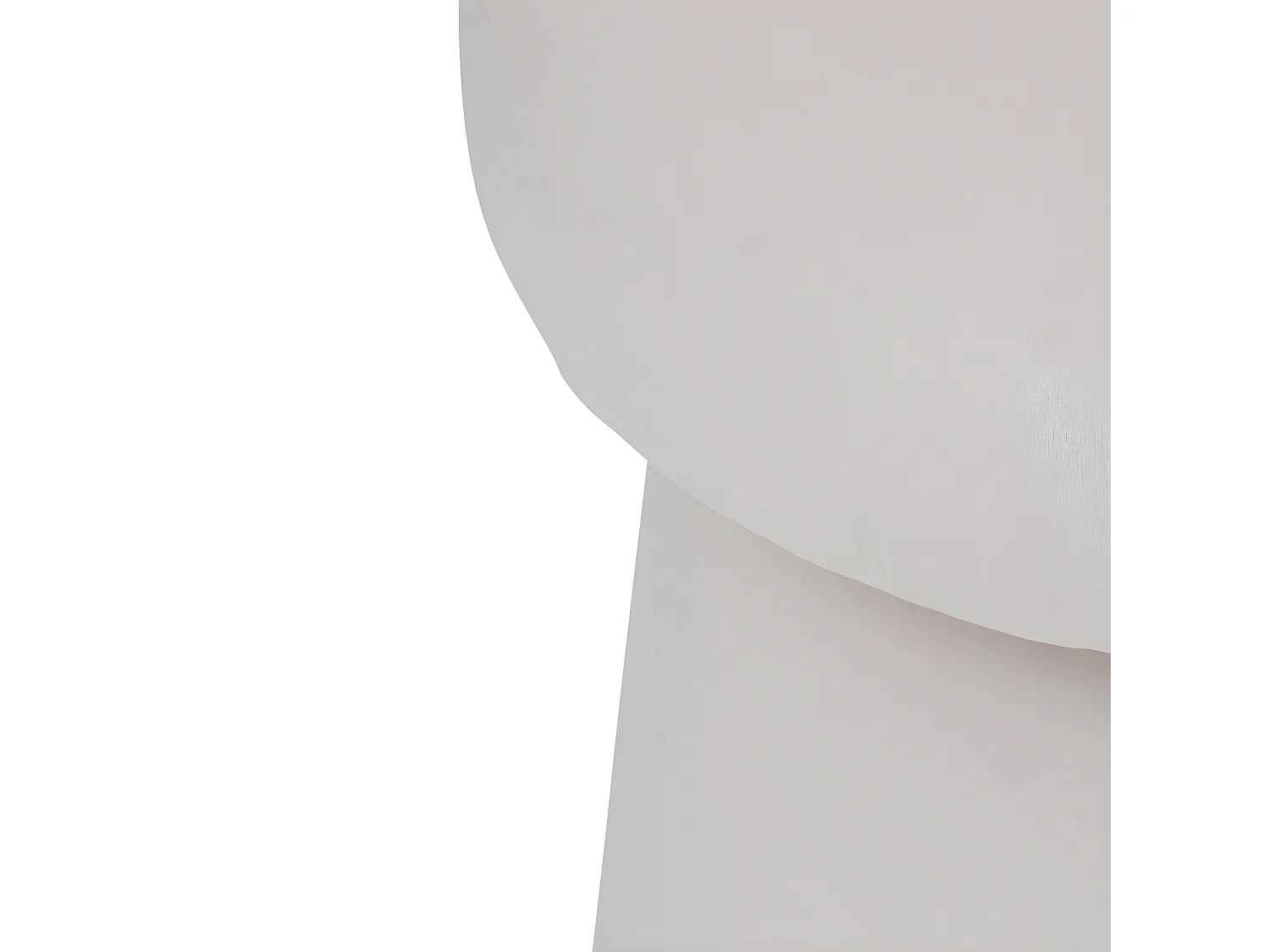 Pouf en Velours Ivoire D 37 x H 40 cm