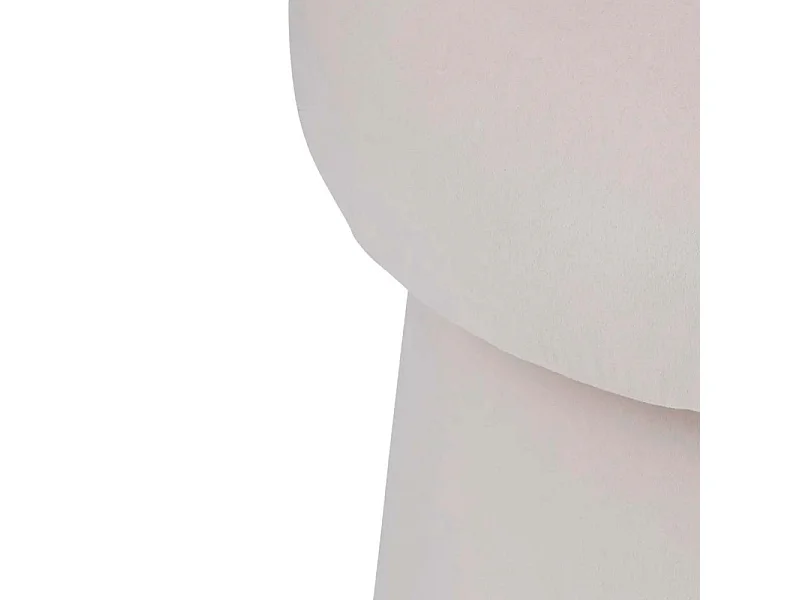 Pouf en polyester blanc 40x37x37cm