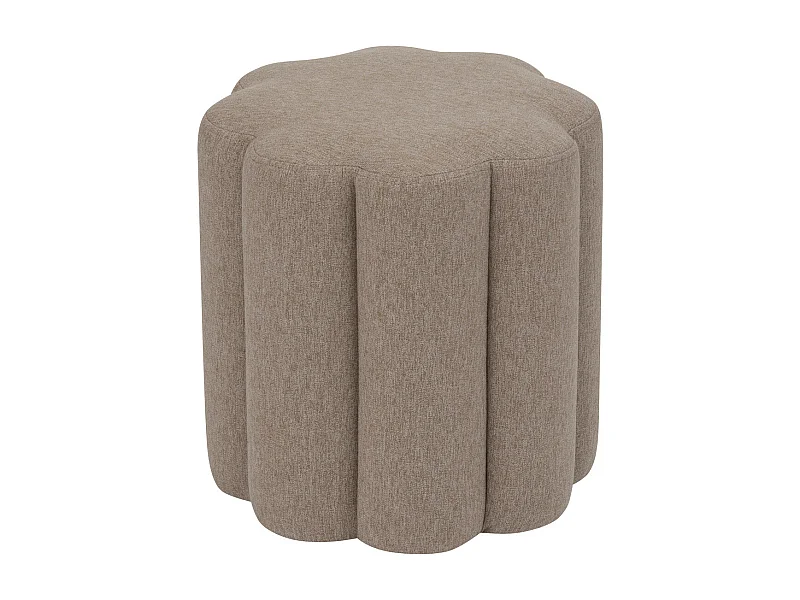 Pouf en Tissu Beige chiné D 38 x H 40 cm