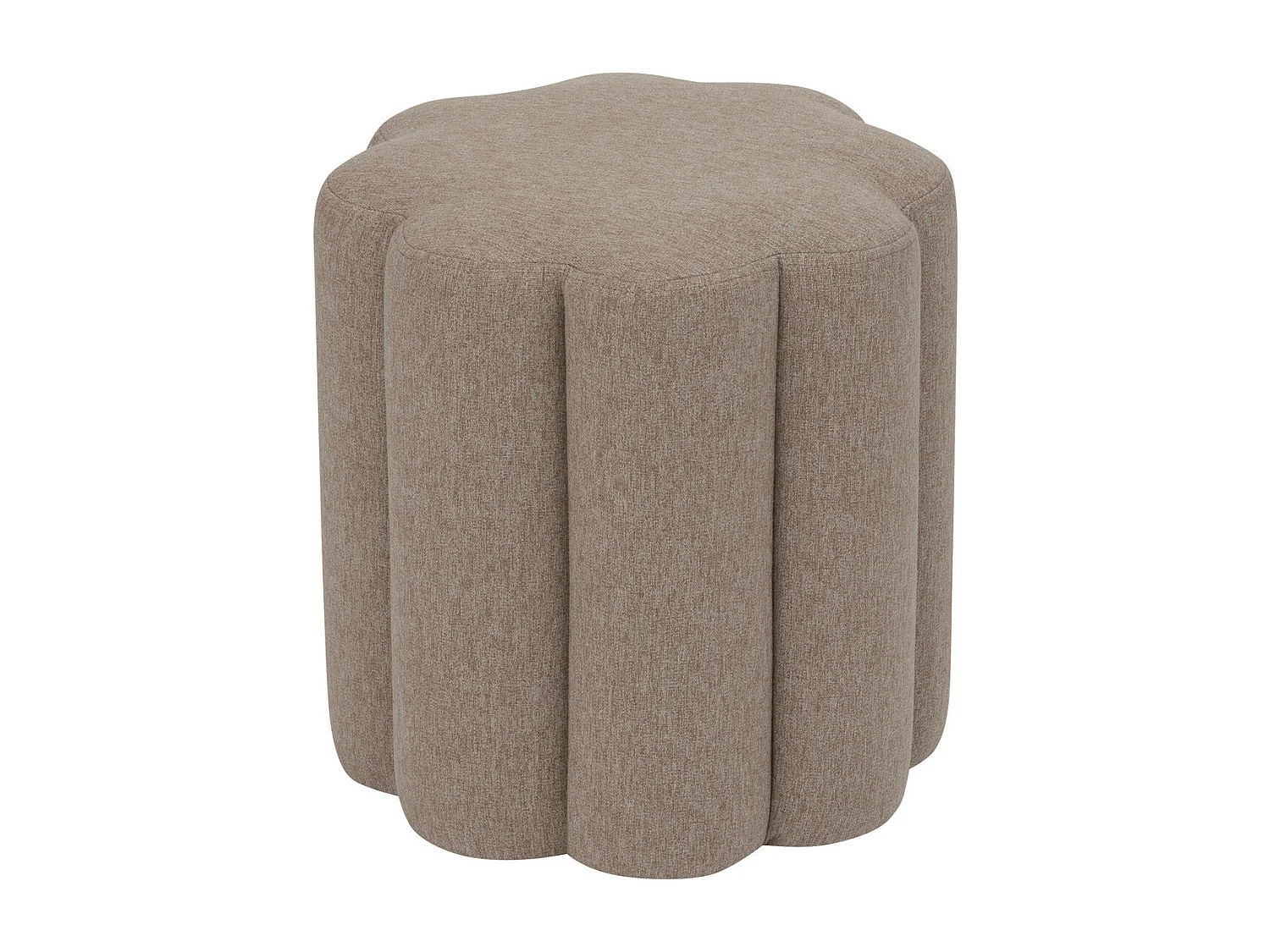 Pouf en Tissu Beige chiné D 38 x H 40 cm