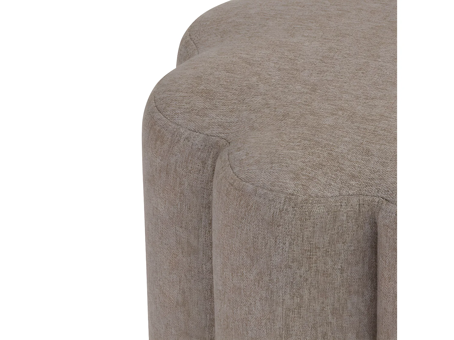 Pouf en Tissu Beige chiné D 38 x H 40 cm