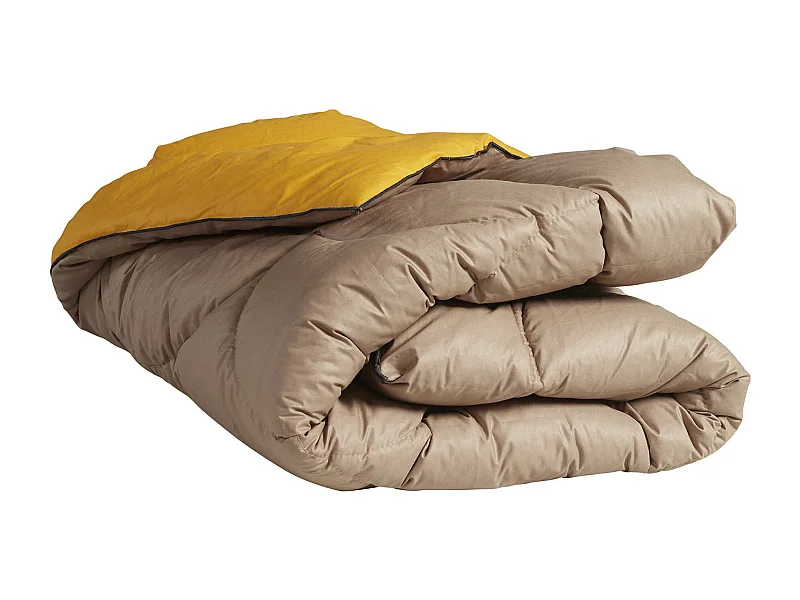 Édredon gonflant bicolore taupe-or Terre de Nuit 90x150