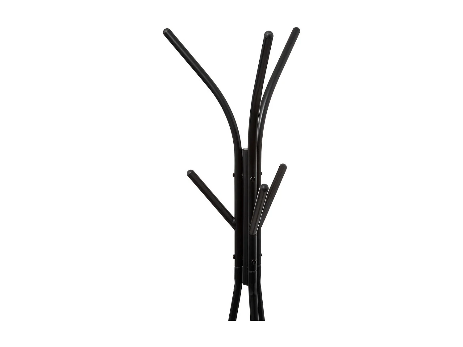 Perchero de Pie Jano 6 colg. 2 Estantes Estilo Industrial Negro 175 cm