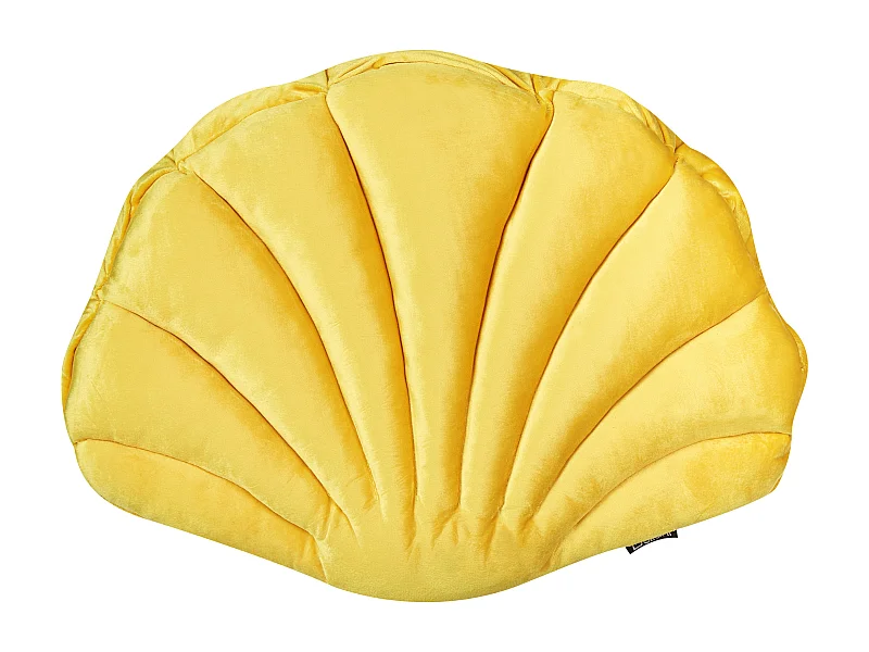 Almofada decorativa CONSOLIDA Veludo 47 x 35 cm Amarelo Sólido