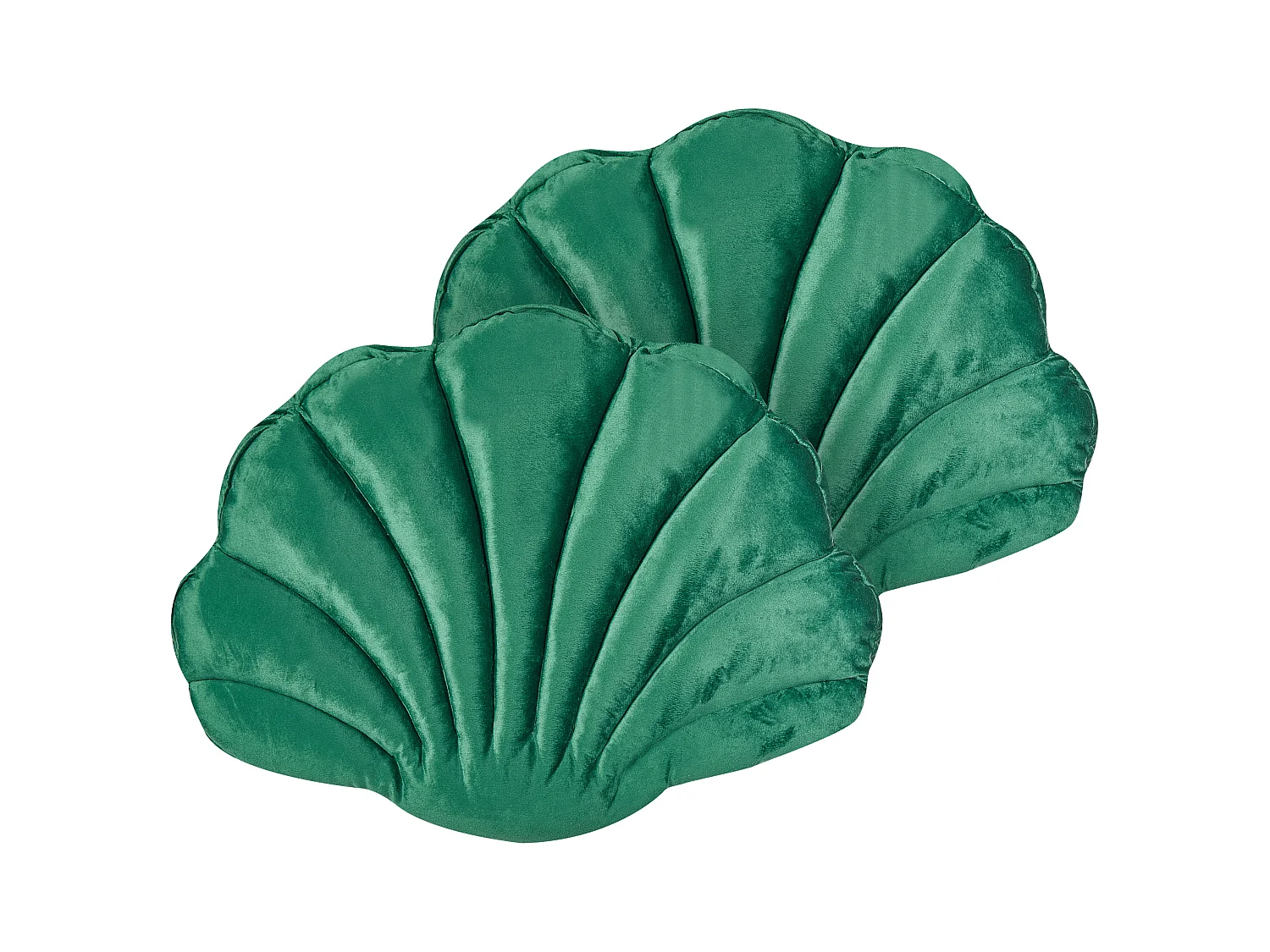 Set van 2 decoratieve kussens CONSOLIDA Fluweel 47 x 35 cm Smaragdgroen Effen