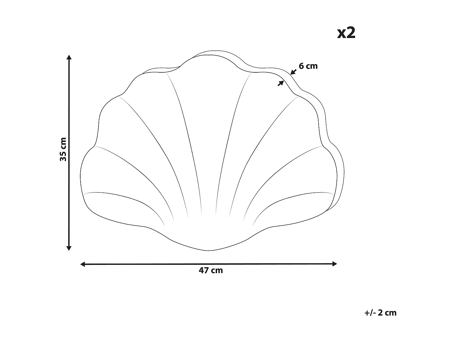 Set van 2 decoratieve kussens CONSOLIDA Fluweel 47 x 35 cm Smaragdgroen Effen