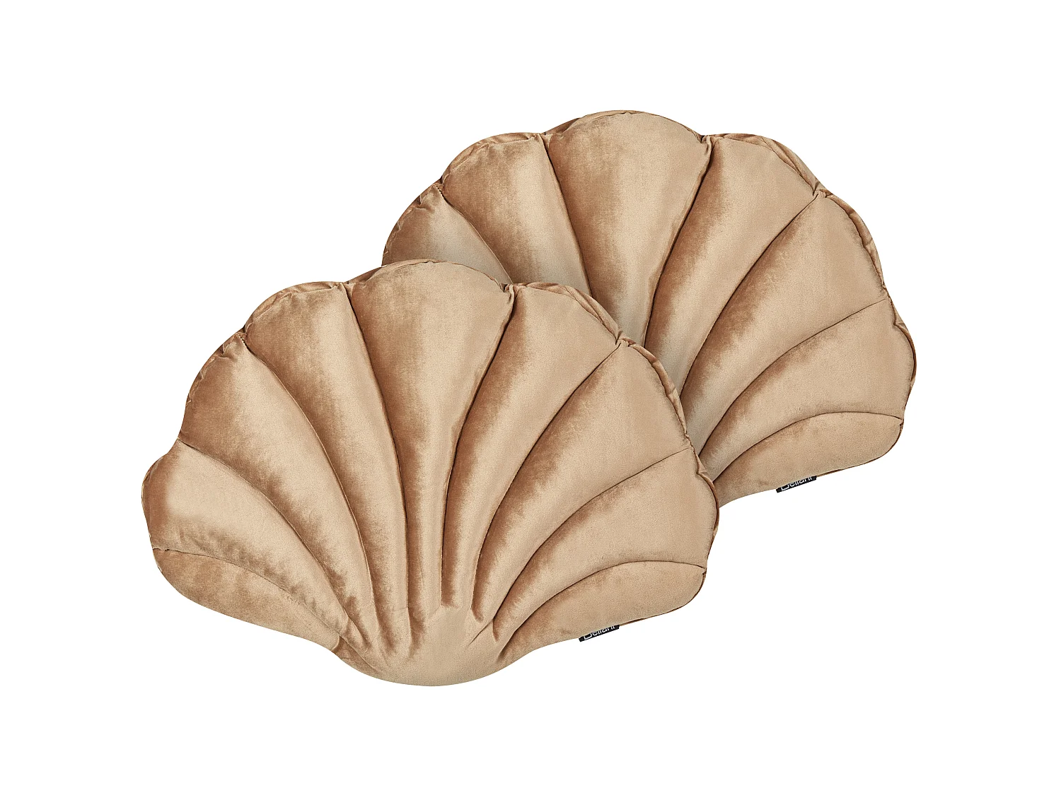 Set of 2 Decorative Cushions CONSOLIDA Velvet 47 x 35 cm Sand Beige Solid
