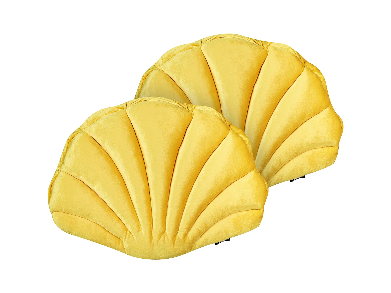 Lot de 2 coussins décoratifs CONSOLIDA Velours 47 x 35 cm Jaune Unicolore