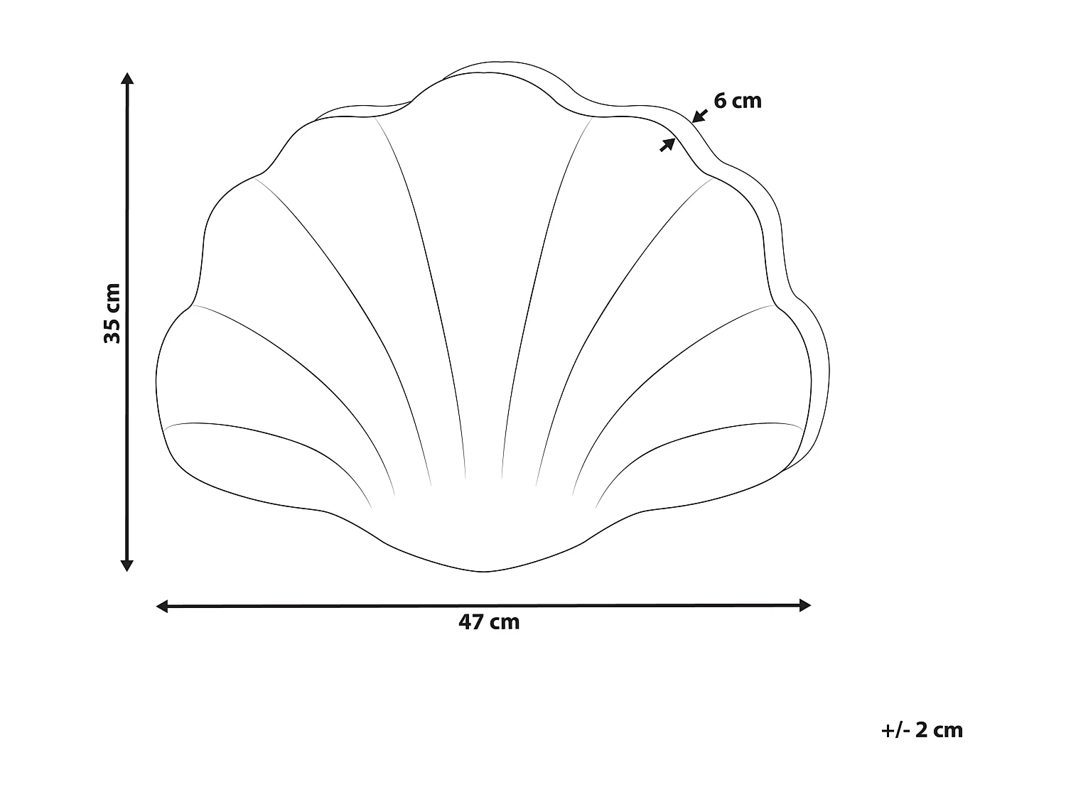 Cuscino decorativo CONSOLIDA Velluto 47 x 35 cm Arancione Tinta unita