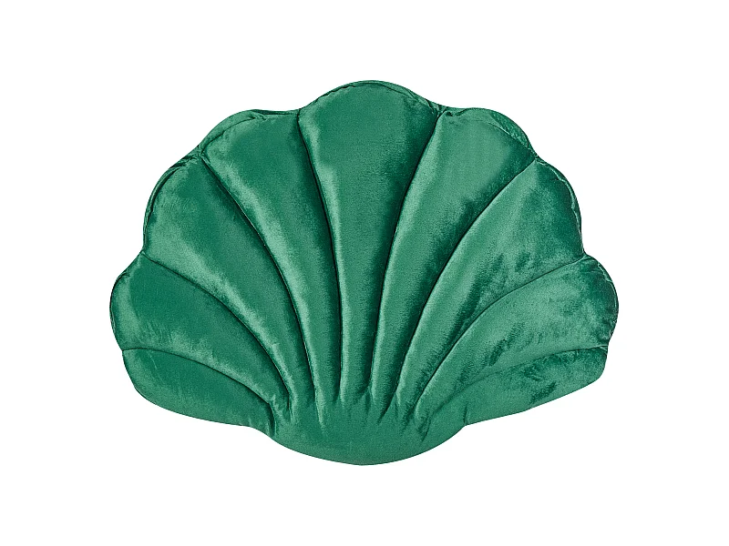 Dekokissen CONSOLIDA Samtstoff 47 x 35 cm Smaragdgrün Ohne Muster