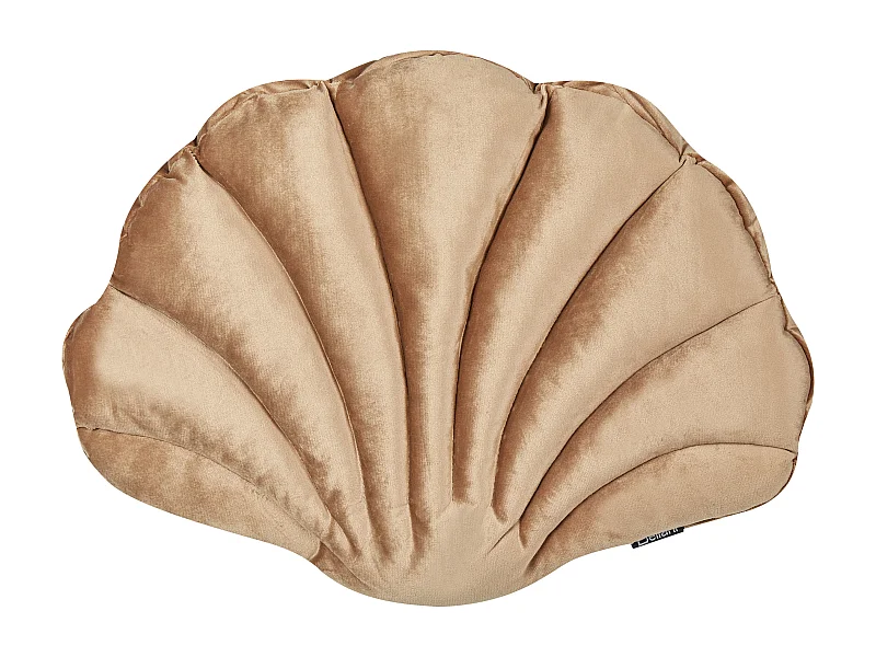 Dekokissen CONSOLIDA Samtstoff 47 x 35 cm Sandbeige Ohne Muster