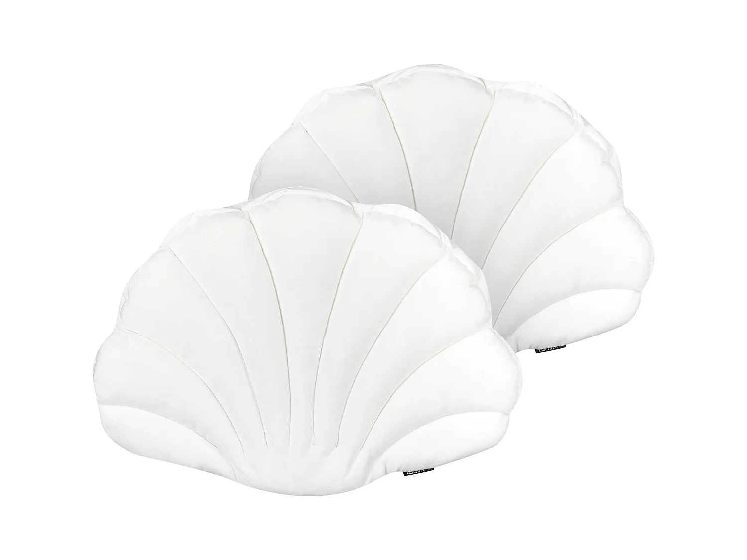 Lot de 2 coussins décoratifs CONSOLIDA Velours 47 x 35 cm Blanc cassé Unicolore