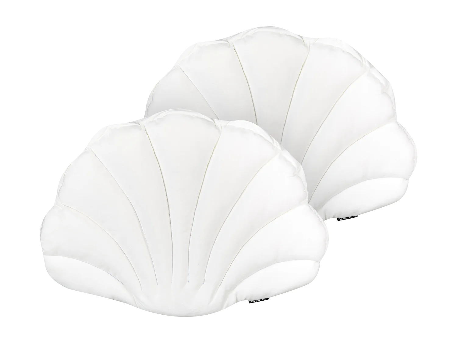 Lot de 2 coussins décoratifs CONSOLIDA Velours 47 x 35 cm Blanc cassé Unicolore