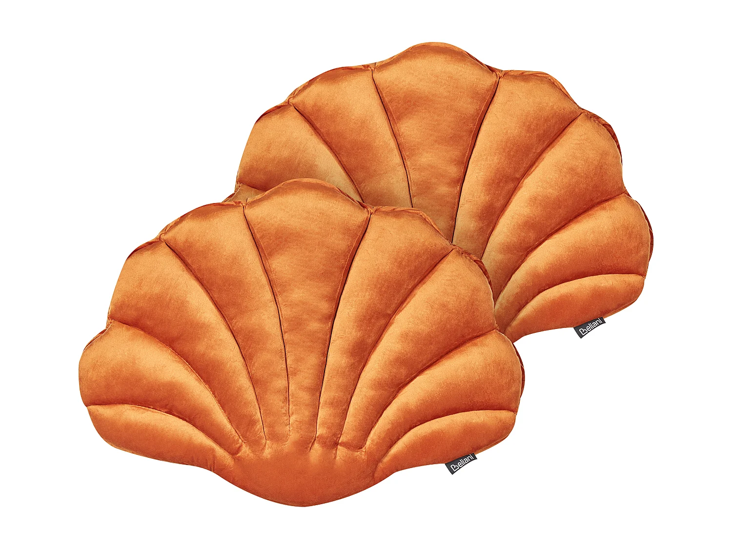 Set van 2 decoratieve kussens CONSOLIDA Fluweel 47 x 35 cm Oranje Effen