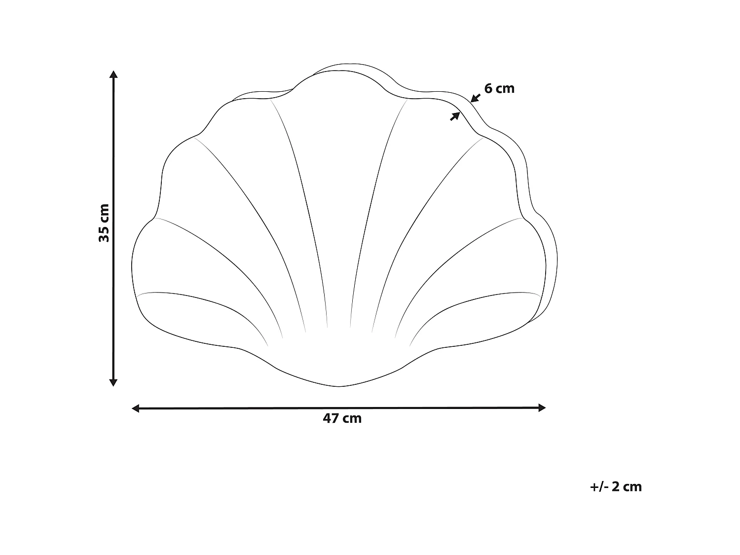 Sierkussen CONSOLIDA Fluweel 47 x 35 cm Lichtblauw Effen
