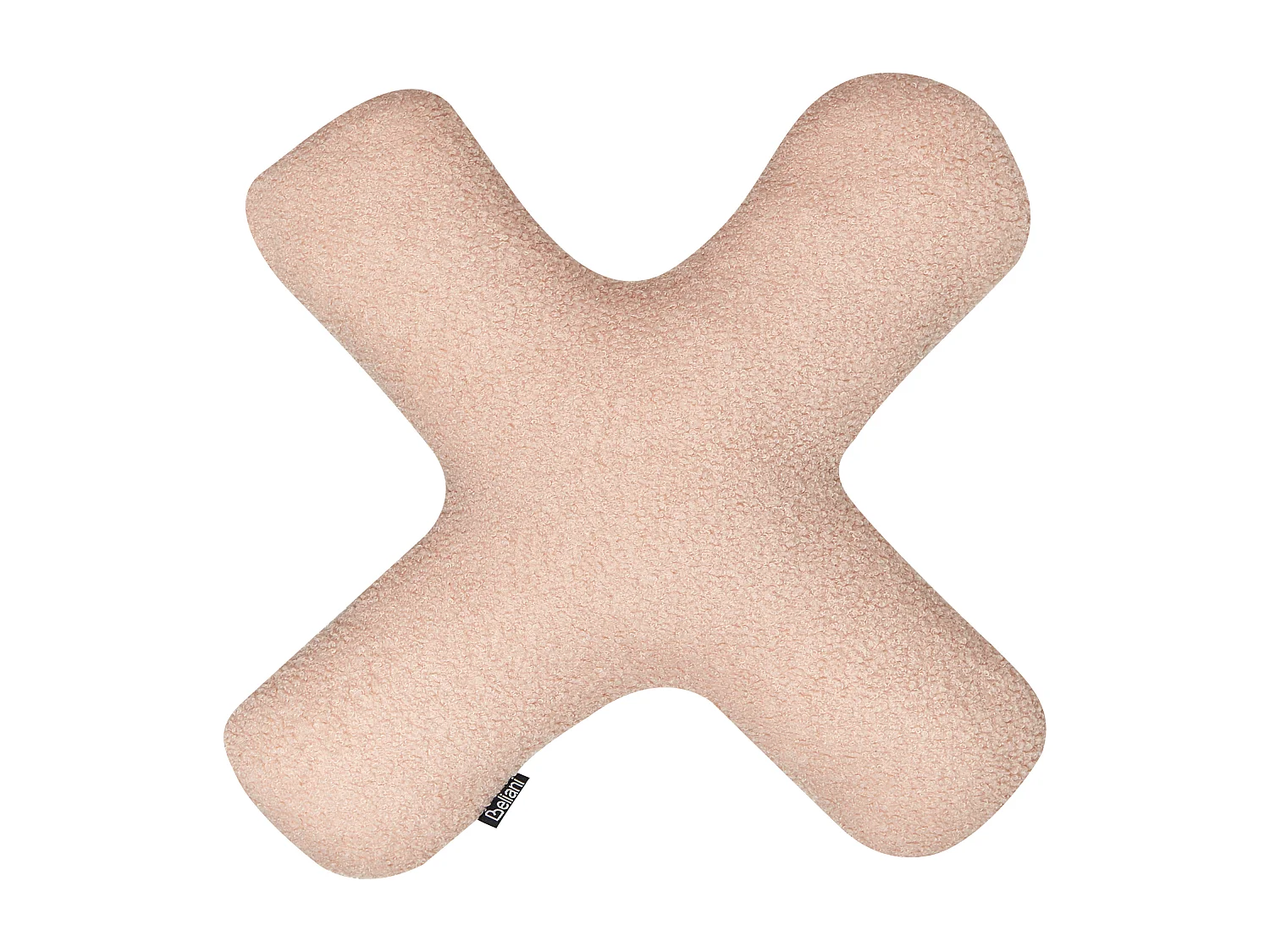 Conjunto de 2 almofadas decorativas HESPERIS Bouclé Rosa pastel Sólido