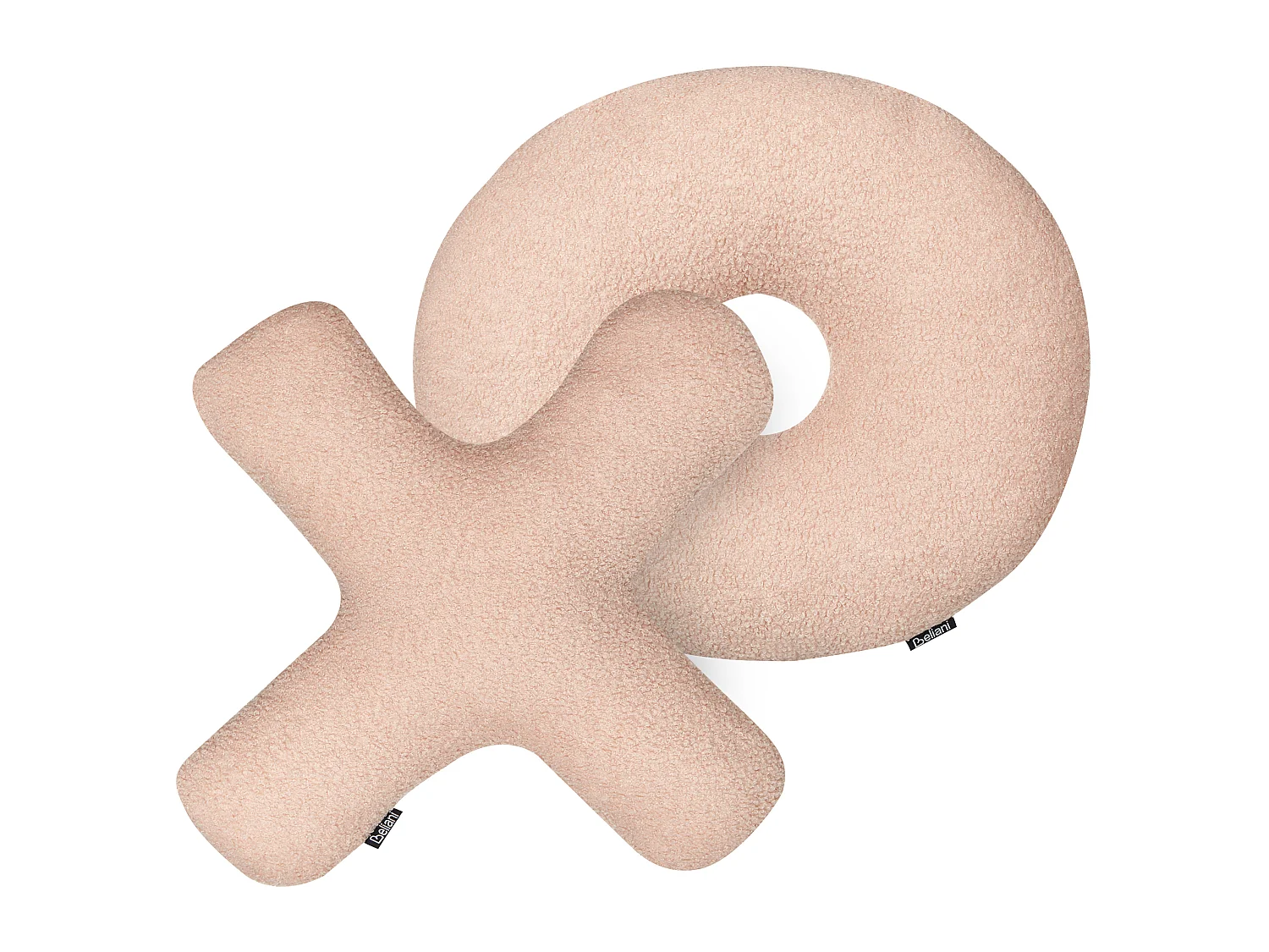 Set di 2 cuscini HESPERIS Bouclé Rosa pastello Tinta unita