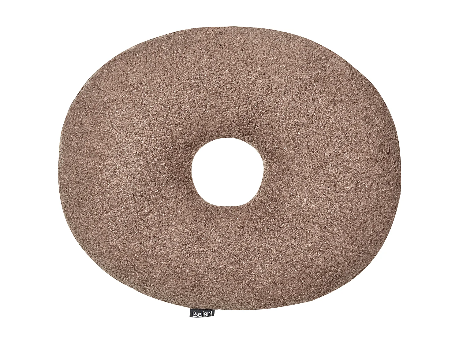 Lot de 2 coussins décoratifs HESPERIS Bouclé Marron Unicolore