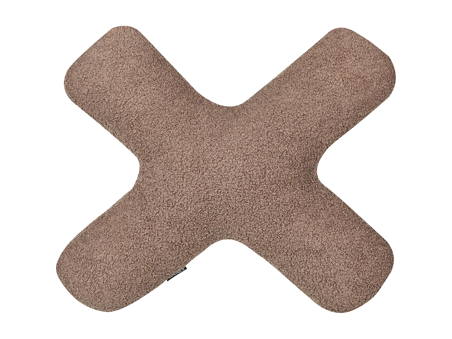 Lot de 2 coussins décoratifs HESPERIS Bouclé Marron Unicolore