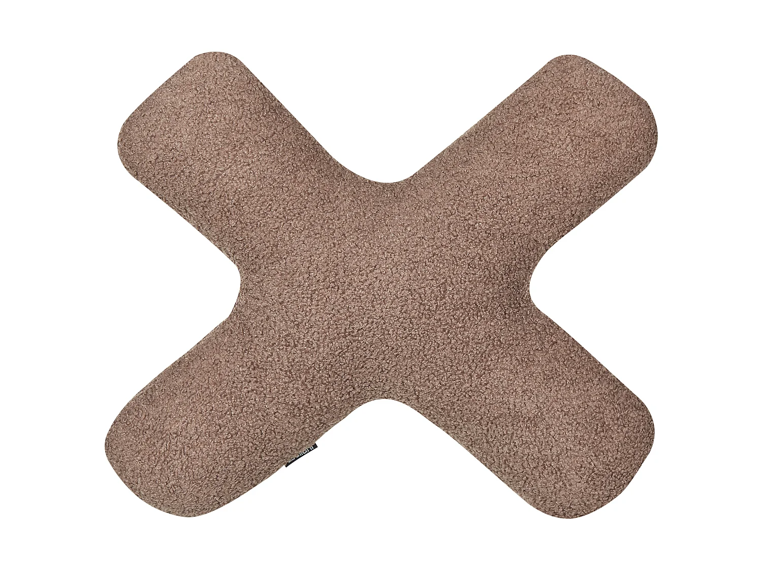 Lot de 2 coussins décoratifs HESPERIS Bouclé Marron Unicolore