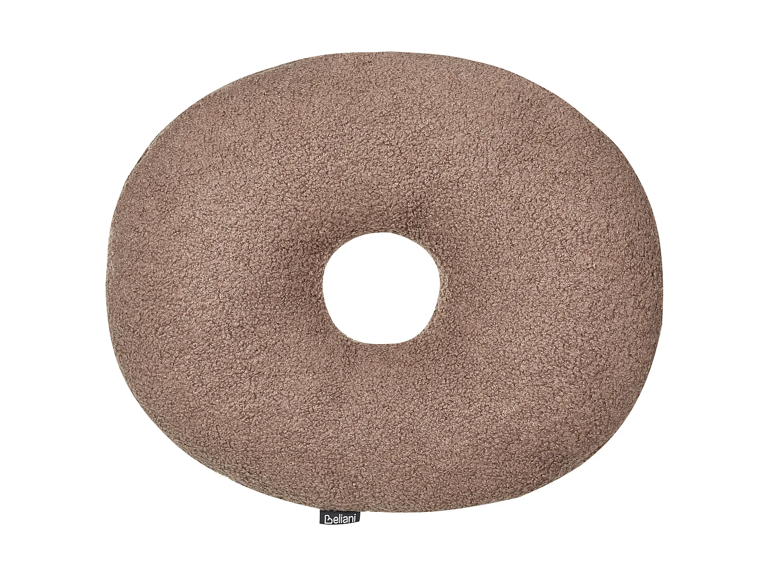 Lot de 2 coussins décoratifs HESPERIS Bouclé Marron Unicolore